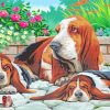 Basset Hounds Family diamond painting