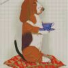 Basset Taking Tea diamond paintings