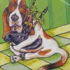 Basset dog playing Bagpipes diamond paintings