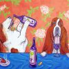 Basset dogs At Wine Bar diamond painting