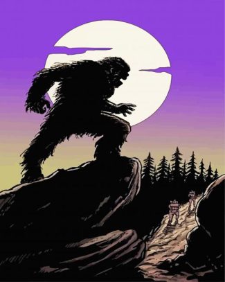 Bigfoot Moonlight diamond painting