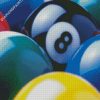 Billiard 8 Ball diamond paintings