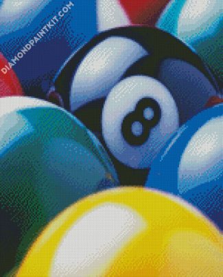 Billiard 8 Ball diamond paintings