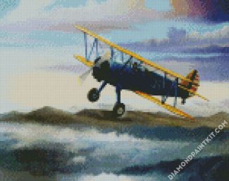 Biplane Art diamond paintings