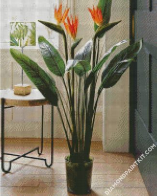 Bird Of Paradise Plant Pot diamond painting