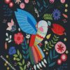 Birds And Flowers Folk Art diamond paintings