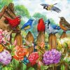 Birds On Fence diamond painting