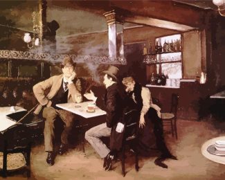 Bistro Cafe By Jean Beraud diamond painting