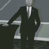 Black And White Joe Biden diamond painting