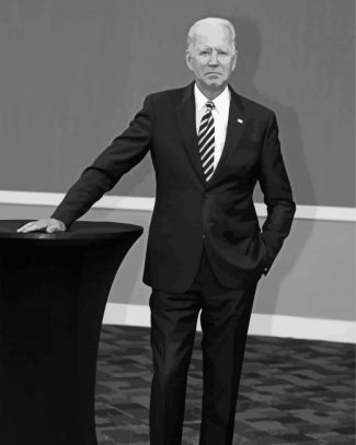 Black And White Joe Biden diamond painting