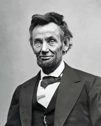 Black And White Lincoln diamond painting