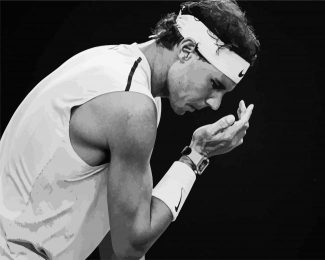 Black And White rafael nadal diamond painting