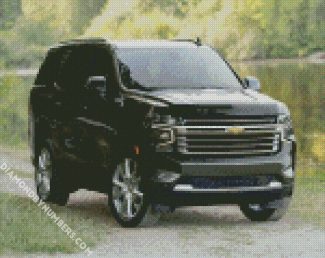 Black Chevrolet Tahoe diamond painting