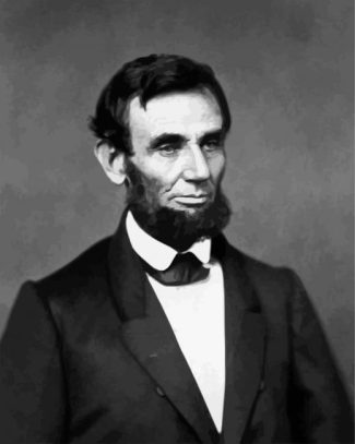 Black And White Abraham Lincoln diamond painting