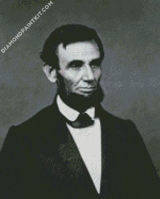 Black And White Abraham Lincoln diamond painting