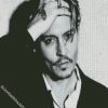 Black And White Johnny Depp diamond painting