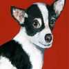 Black and White chihuahua diamond painting