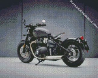 Black Triumph Motorcycle diamond painting