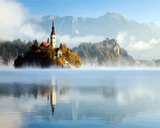 Bled Castle diamond painting