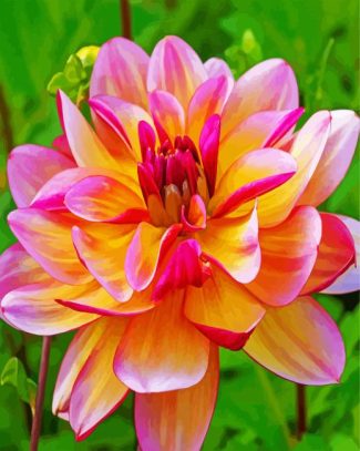 Blooming Dahlia diamond painting