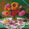 Blooming Dahlias Vase diamond painting