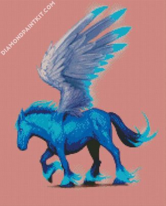 Blue Fantasy Pegasus diamond painting