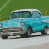 Blue Mint Chevrolet car diamond paintings