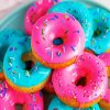 Blue Pink Donuts diamond painting