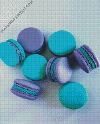 Blue Purple Macarons diamond painting