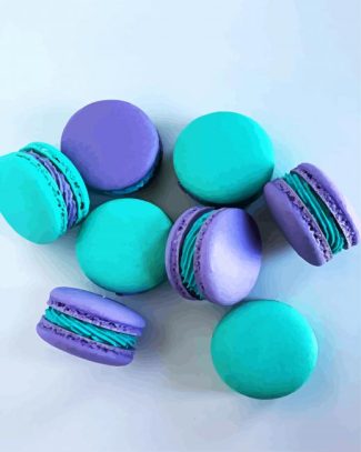 Blue Purple Macarons diamond painting