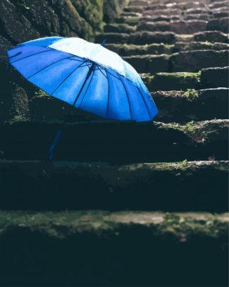 Blue Umbrella diamond painting