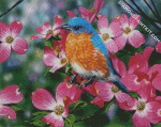 Bluebird On Dogwood diamond paintings