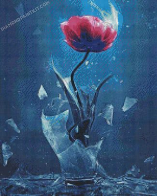 Broken Rose Glass diamond paintings