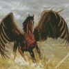 Brown Pegasus diamond painting