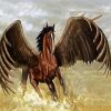 Brown Pegasus diamond painting