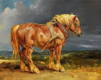 Brown Shire Horse diamond painting