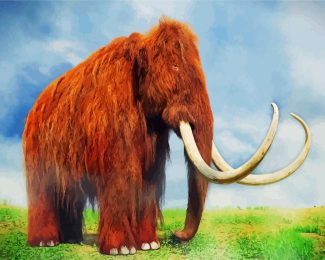 Brown mammoth Animla diamond painting