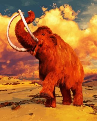 Brown mammoth diamond painting