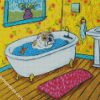 Bulldog In Tub diamond painting