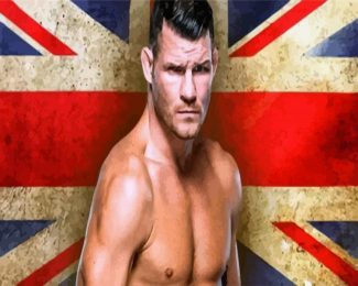 Champion Micheal Bisping diamond painting