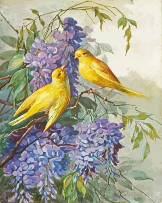 Canaries Birds diamond painting