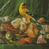 Canary Bird On Shells diamond paintings