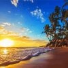 Caribbean Beach Sunrise diamond painting