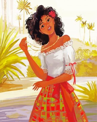 Caribbean girl diamond painting