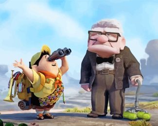 Carl Fredricksen And Russell diamond painting