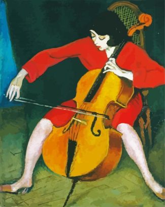 Cello Player Girl diamond painting