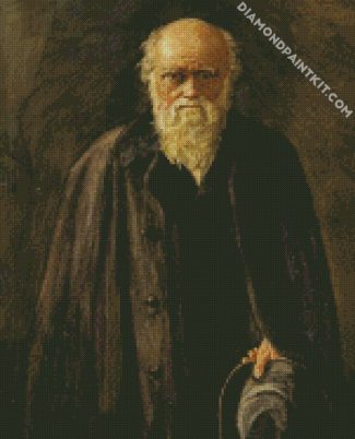 Charles Darwin Portrait diamond painting