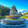 Charleston pineapple fountain diamond painting