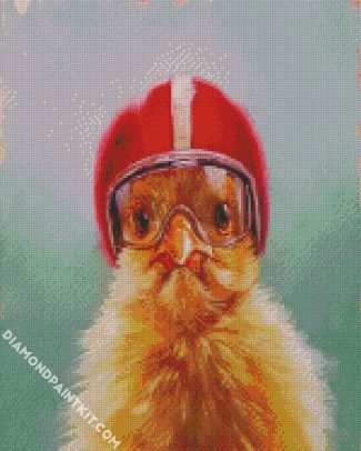 Chick With Helmet diamond painting