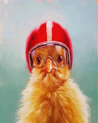 Chick With Helmet diamond painting